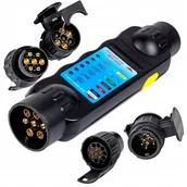 Inne urządzenia pomiarowe - Tester Gniazda Wtyczki Przyczepy Haka + 2 Adaptery - miniaturka - grafika 1