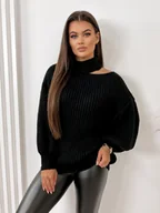 Swetry damskie - SWETER ELEKID CZARNY UNI - Ubra - miniaturka - grafika 1