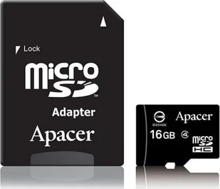 Apacer Karta pami�ci Secure Digital Card, 16GB, micro SDHC, AP16GMCSH4, Class 4, bez adaptera, EOL - Karty pamięci - miniaturka - grafika 1