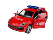 Samochody i pojazdy dla dzieci - Welly Porsche Cayenne 3 Turbo Straż Pożarna 1:34 Samochów Nowy Metalowy Model - miniaturka - grafika 1