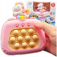 Zabawki sensoryczne - Gra Zręcznościowa Popit Antystresowa Sensoryczna Bąble Pop It Jednorożec Różowy - miniaturka - grafika 1