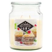 Świece - Świeca zapachowa 2 knoty w szkle Candle Brothers 510 g - Wanilia Creamy Vanilla Cupcake - miniaturka - grafika 1
