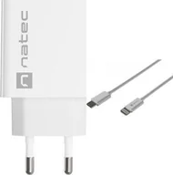 Ładowarki do telefonów - Ładowarka Natec Ribera 1x USB-C 3 A NUC-2059 + Kabel USB-C - Lightning 1 m Biały - miniaturka - grafika 1