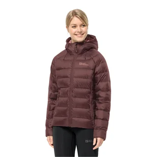 Damska kurtka puchowa Jack Wolfskin NEBELHORN DOWN HOODY W dark maroon - XS - Kurtki damskie - miniaturka - grafika 1