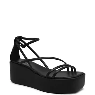 Sandały damskie - Calvin Klein Skórzane sandały - grafika 1