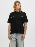 Koszulki męskie - Jack & Jones Koszulka "Jorbillyburg Photo" w kolorze czarnym - miniaturka - grafika 1