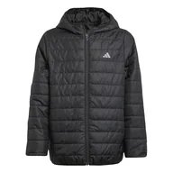 Kurtki i płaszcze dla chłopców - adidas Uniseks - dzieci ESSENTIALS LIGHT PADDED JACKET, black/REFLECTIVE SILVER, 15-16 Years - miniaturka - grafika 1