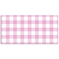 Podkładki na biurko - Podkładka na biurko z nadrukiem Różowa geometryczna kratka 120x60 cm - miniaturka - grafika 1