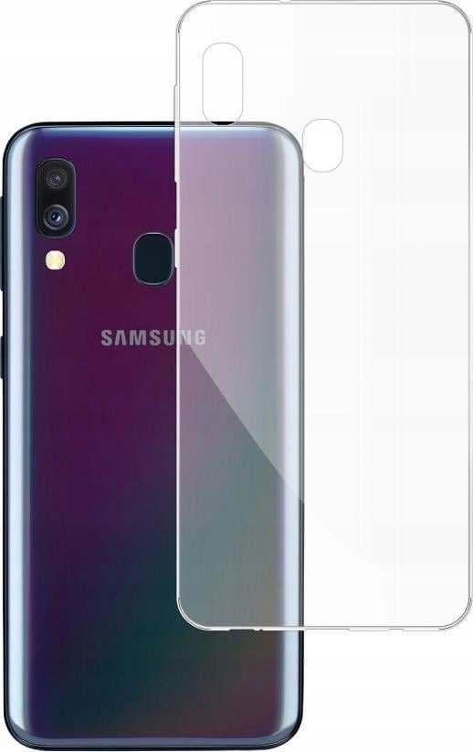 etumi Etui Do Samsung Galaxy A40 Gumowe Slim Clear View Pokrowiec Ochronny / Futerał Obudowa / Ochrona Clear Cover Bezbarwne Slim Case0040