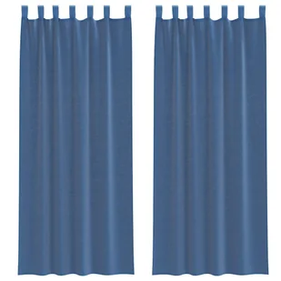 vidaXL Zasłony woalowe z pętelkami 2 szt. Royal Blue 140x260 cm - Zasłony - miniaturka - grafika 1