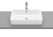 Umywalki - Roca A3270Y2000 GAP Umywalka nablatowa prostokątna 60x37 cm bez otworu na baterię z przelewem - miniaturka - grafika 1