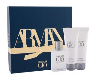 Giorgio Armani Giorgio Armani Acqua di Gio Pour Homme zestaw Woda toaletowa 50ml + balsam do goleniu 75ml + żel pod prysznic 75ml dla mężczyzn 16330 - Zestawy kosmetyków męskich - miniaturka - grafika 1