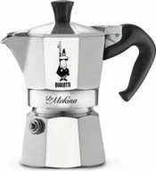 Dzbanki i imbryki - Bialetti ekspres do kawy Moka Express La Mokina, 1 filiżanka, espresso, dzbanek do espresso, ekspres do kawy, aluminium, srebrny, 40 ml, 2380 - miniaturka - grafika 1