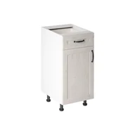 Szafki kuchenne - Szafka Dolna Stojąca 1 Drzwi 1 Szuflada D40S1 Lewa Royal Gała Meble Sosna Nordycka, Biały - miniaturka - grafika 1