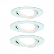 Oprawy, klosze i abażury - Paulmann Zestaw Nova Coin okrągłe wych LED 3x6,5W 2700K 230V Biały-mat/alu 93449 - miniaturka - grafika 1