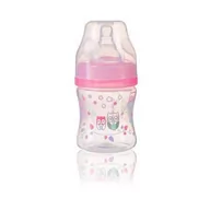 Kubki dla dzieci - BabyOno butelka antykolkowa szerokootworowa różowa 120 ml [402/02] 1147093 - miniaturka - grafika 1