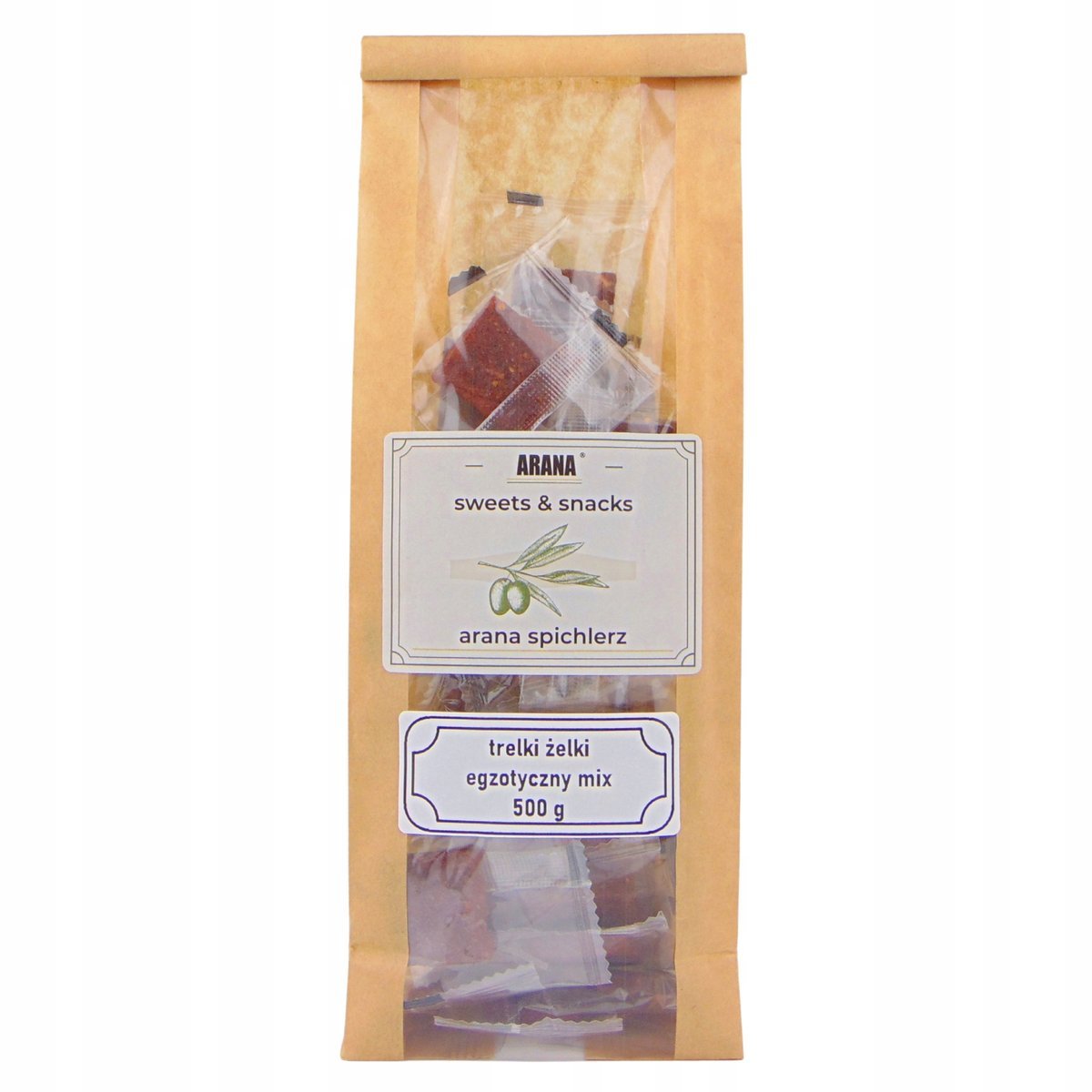 ŻELKI OWOCOWE 500g egzotyczne 100% naturalne wysoka jakość