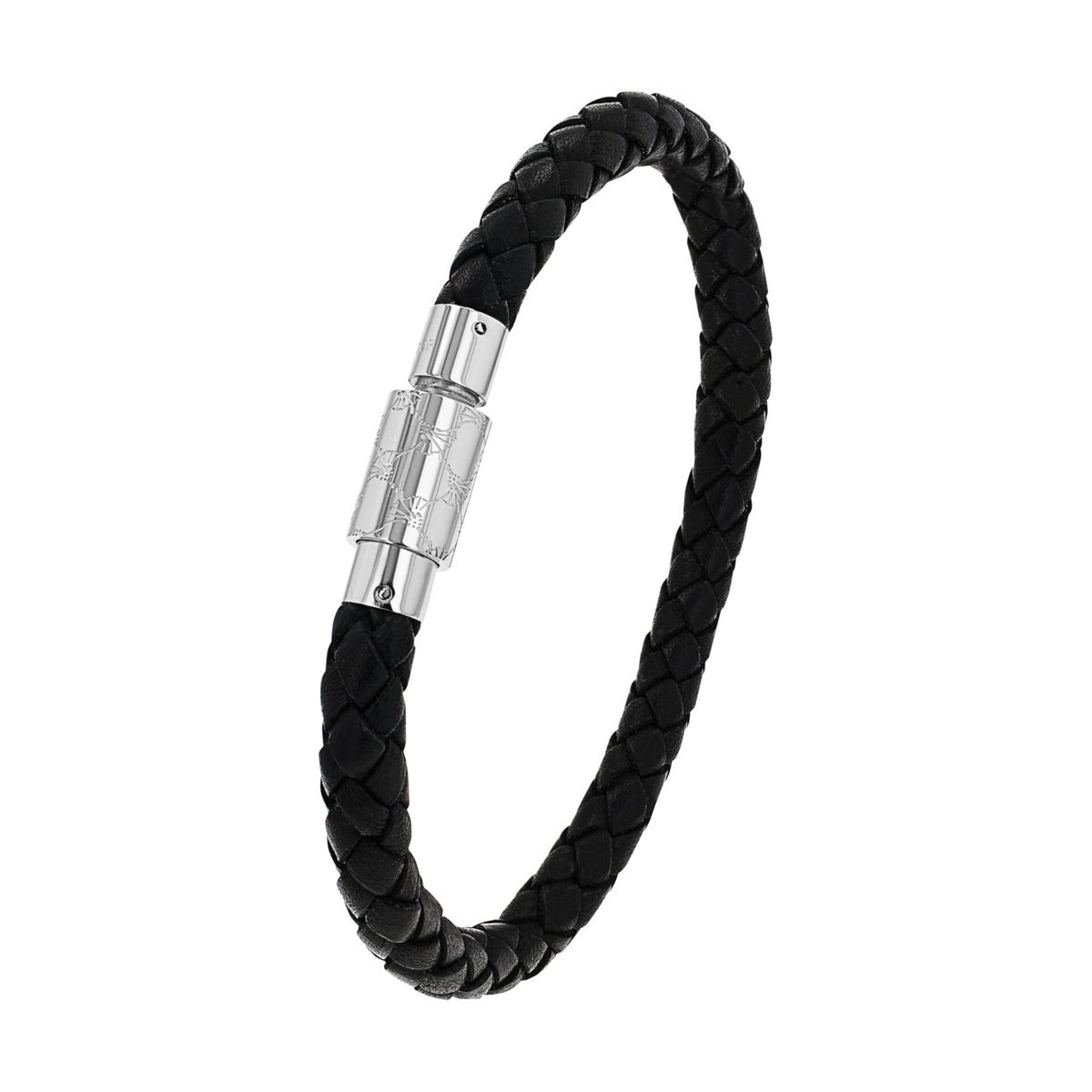 Bransoletka Joop! 2033995 Ze Stali Nierdzewnej Z Dumortierytem - Elegancka Biżuteria W Pudełku, 185 Cm, Czarna