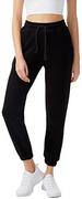 Spodnie sportowe damskie - LOS OJOS Spodnie dresowe damskie – spodnie dresowe z kieszeniami – spodnie do biegania dla kobiet ze sznurkiem – elastyczny ściągacz, czarny, L - miniaturka - grafika 1