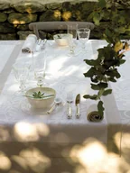 Ściereczki, gąbki, czyściki - Le Jacquard Fran ais Bieżnik żakardowy Venezia Ivoire Kremowy - miniaturka - grafika 1