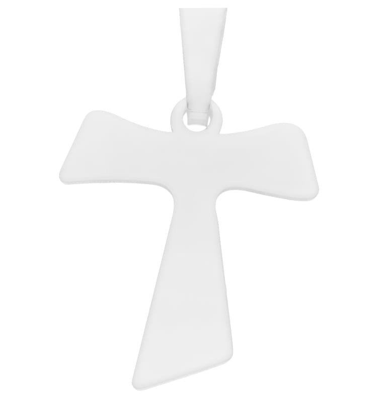 Srebrny krzyżyk rodowany KC015R