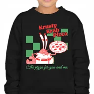 Bluzy dla dziewczynek - Bluza Dziecięca Czarna TŁUSTY KRAB SPONGEBOB Bajka Kreskówka - 140 cm Wzory - miniaturka - grafika 1
