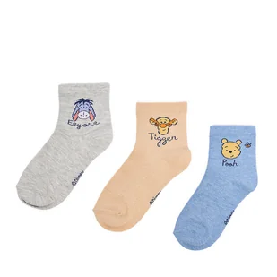 Skarpety długie Winnie The Pooh CEO-ACCCS-AW25-212WTP(3-PACK) Niebieski - Skarpetki dla dzieci - miniaturka - grafika 1