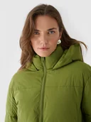 Kurtki damskie - Kurtka puchowa pikowana Outhorn OTHWAW24TDJAF645 - zielona - miniaturka - grafika 1