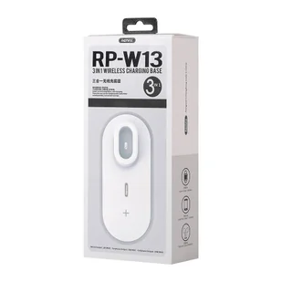 Remax 3w1 ładowarka bezprzewodowa Qi do telefonu / słuchawek AirPods / Apple Watch 38mm biały (RP-W13 white) - Ładowarki do telefonów - miniaturka - grafika 4