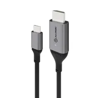 Adaptery i przejściówki - ALOGIC ULCHD01-SGR adapter kablowy 1 m HDMI Typu A (Standard) USB Type-C Czarny, Szary - miniaturka - grafika 1