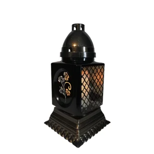 Znicz Witraż New Mini lustro czarny Ilumini - Lampiony i znicze - miniaturka - grafika 1