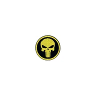 Odzież taktyczna i umundurowanie - Patch Mini Punisher 51mm x 51mm Żółty - miniaturka - grafika 1