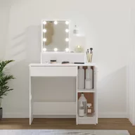 Toaletki - Lumarko Toaletka z oświetleniem LED, biała, 86,5x35x136 cm - miniaturka - grafika 1