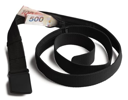 Pacsafe Portfel podróżny Cashsafe - Gürtel mit Wertfach, Czarny, 30 cm, Pas pieniędzy