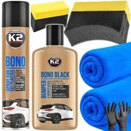 Kosmetyki samochodowe - K2 Bono Środek odnawiania plastików Czernidło Dressing do opon Aplikator - miniaturka - grafika 1