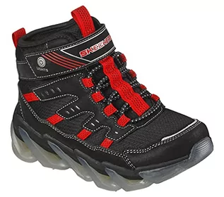 Botki damskie - Skechers 400131L BKRD botki, czarne syntetyczne i tekstylne/czerwone wykończenie, 3 UK - grafika 1