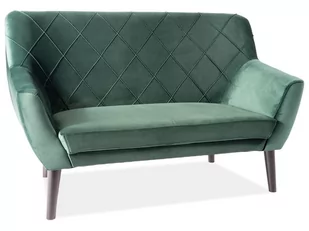 Signal KIER 2 VELVET dwuosobowa sofa w kolorze zielonym tap. bluvel 78, drewniane nóżki wenge - Sofy i kanapy - miniaturka - grafika 1