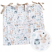 Organizery na łóżeczko - ORGANIZER PRZYBORNIK DO ŁÓŻECZKA DUŻY PUSZYSTY 6 KIESZENI BAWEŁNA OD BabyU - miniaturka - grafika 1