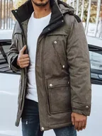 Kurtki męskie - Kurtka męska zimowa khaki Dstreet TX4279-XXL - miniaturka - grafika 1