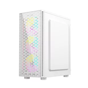 GEMBIRD OBUDOWA FORNAX 500W MIDI-TOWER (2X USB 3.1, 1X USB 2.0, HD AUDIO, SZKLANY PANEL BOCZNY, PODŚWIETLENIE ARGB) BIAŁA - Obudowy komputerowe - miniaturka - grafika 4