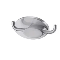 Wieszaki łazienkowe - Wieszaczek podwójny Side satyn/nikiel - miniaturka - grafika 1