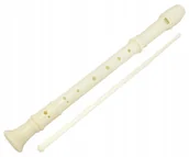 Instrumenty muzyczne dla dzieci - Flet Prosty Plastikowy W Zestawie Z Wyciorem - miniaturka - grafika 1