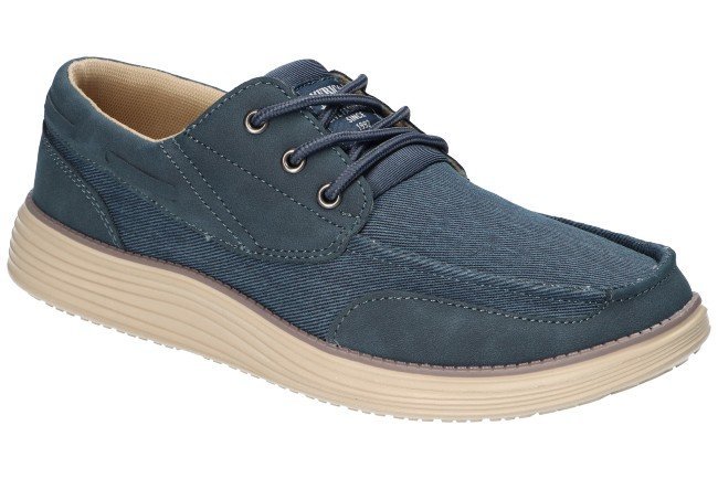 AMERICAN CLUB LE02 ORYGINALNE LEKKIE STYLOWE PÓŁBUTY PRZEWIEWNE BUTY MĘSKIE NAVY 44