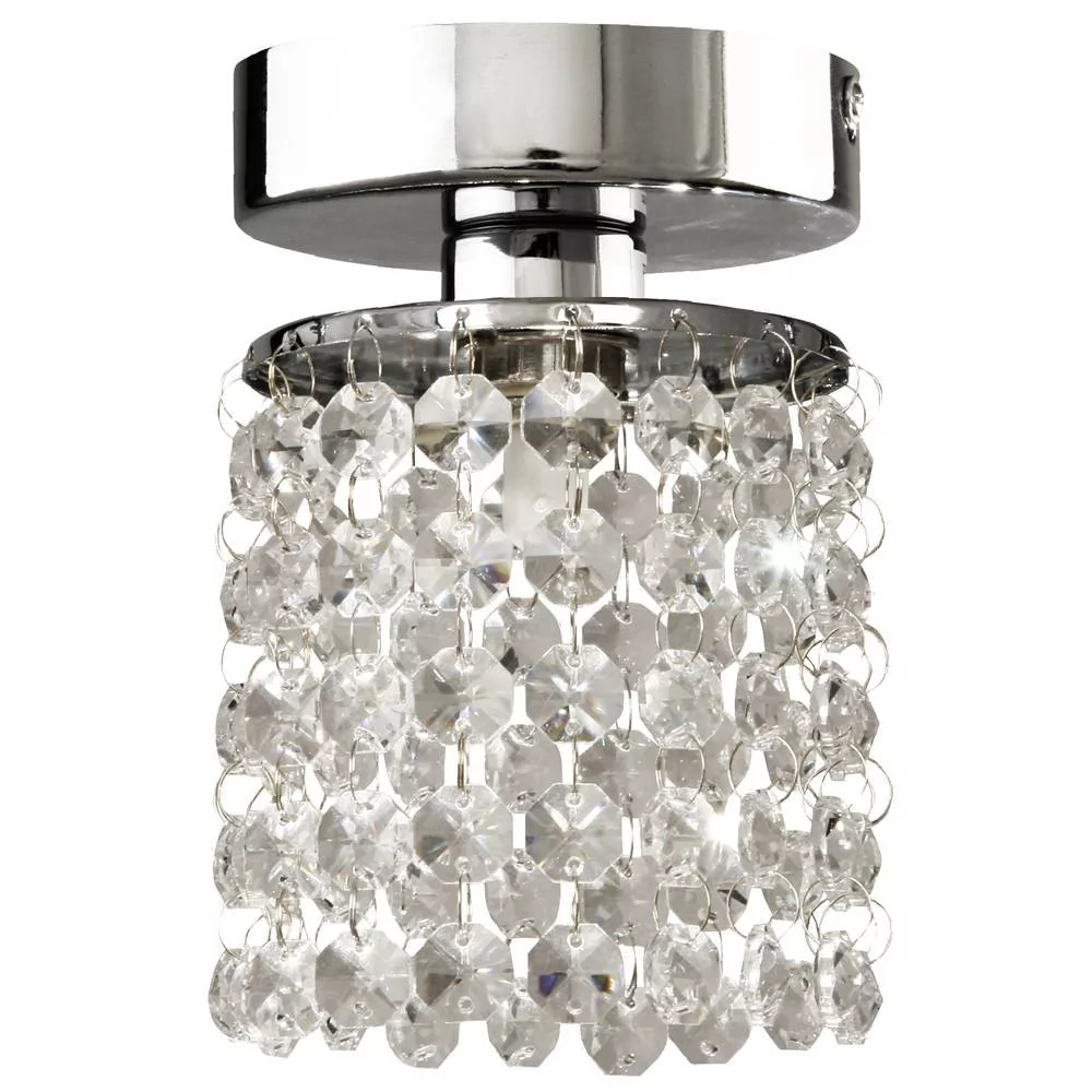 Candellux ROYAL Plafon 3X40W G9 Chrom KRYSZTAŁKI CZARNE 98-35908