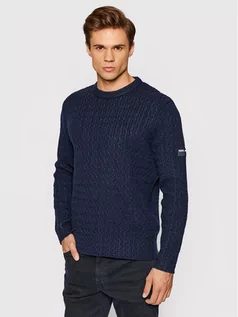 Swetry męskie - Pepe Jeans Sweter Jules PM702152 Granatowy Regular Fit - grafika 1