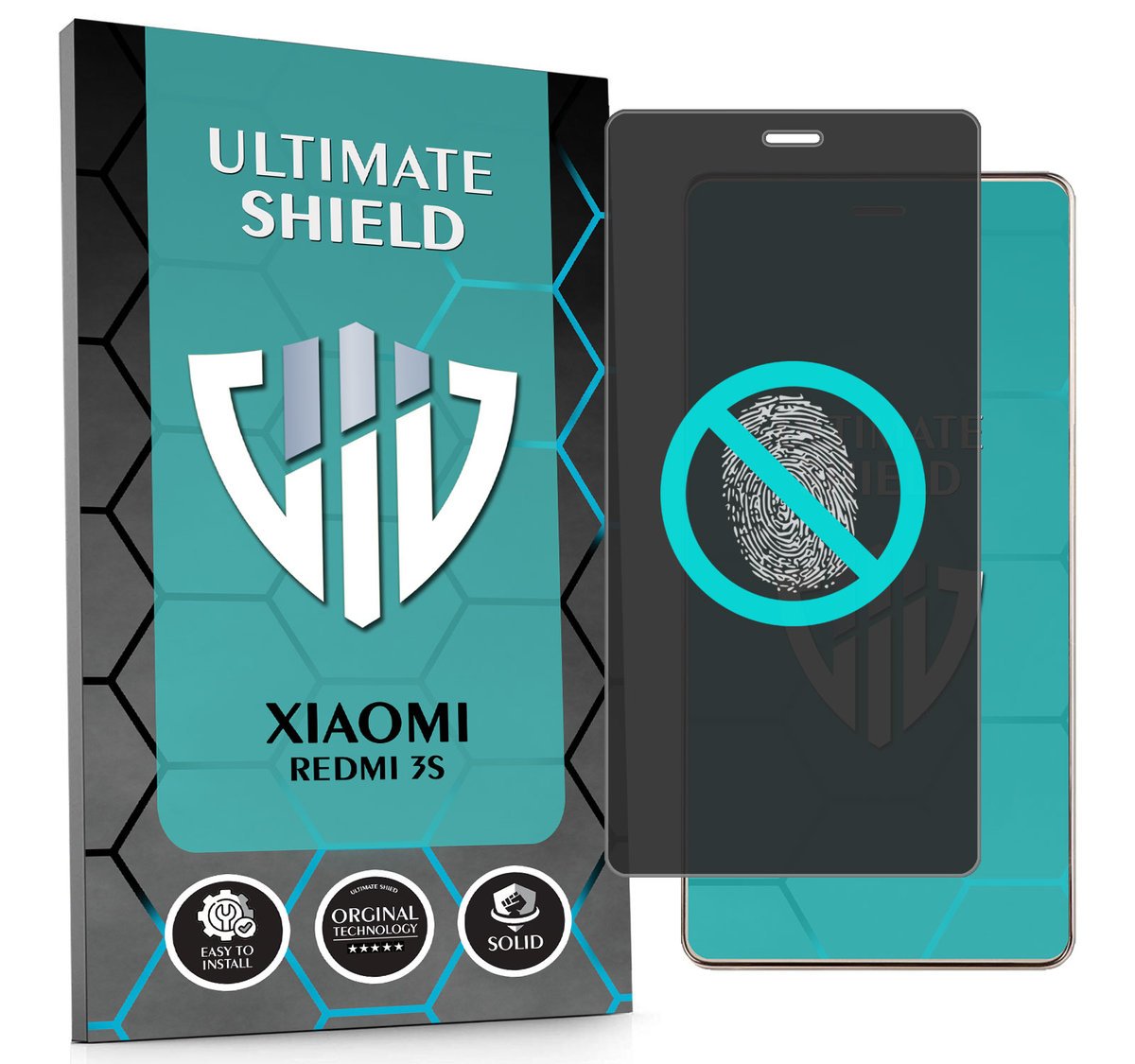 NAJLEPSZE SZKŁO 5D PEŁNE DO XIAOMI REDMI 3S SZKIEŁKO NIETŁUKĄCE ORYGINAŁ