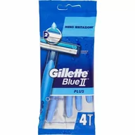 Akcesoria do golenia męskie - Gillette Blue II Plus jednorazowe maszynki do golenia dla mężczyzn 4szt - miniaturka - grafika 1