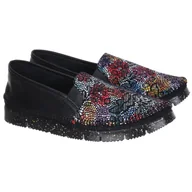 Półbuty damskie - Półbuty damskie Maciejka 03512-56/00-0 CZARNY+ KWIATY 38 - miniaturka - grafika 1