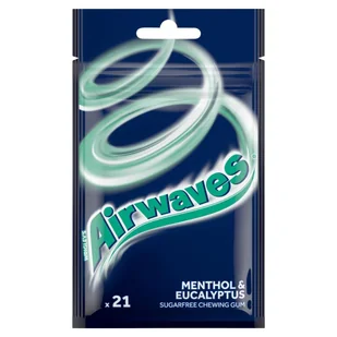 Airwaves Menthol & Eucalyptus Bezcukrowa guma do żucia 29 g (21 sztuk) - Gumy do żucia, lizaki, dropsy - miniaturka - grafika 1