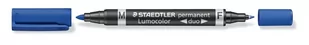 Staedtler Pisak dwustronny Lumocolor duo 348 niebieski - Przybory szkolne - miniaturka - grafika 1